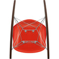 Eames Plastic Armchair Rar - 03 Poppy Red - Chrome Base - Dark Maple - Matstolar - Charles & Ray Eames - Röd - Metall/trä/plast