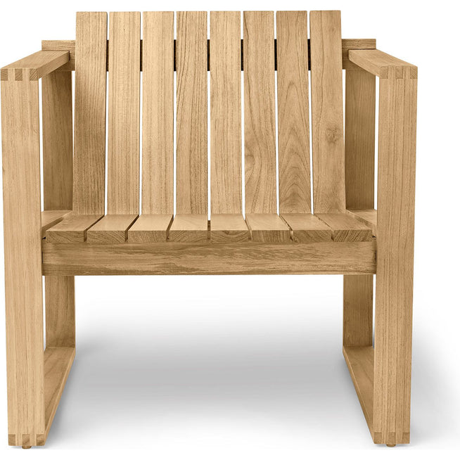 Photo of Carl Hansen - Bk11 Untreated Teak - Outdoor armchairs - Bodil Kjær - Wood