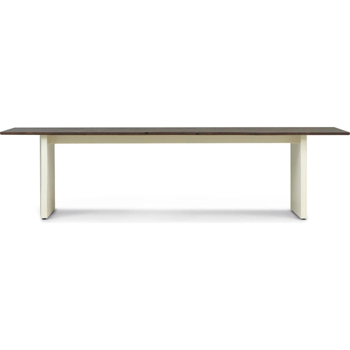 Photo of Panel Table 90 X 300 Cm Cream Dark Brown - Matbord - Simon Legald - Brun - Metall/trä
