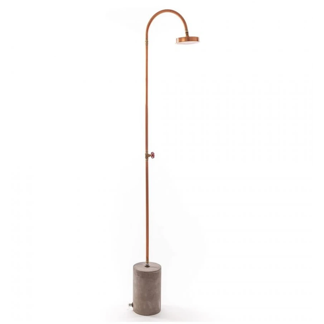 Photo of Aquart Outdoor Shower - Copper / Concrete