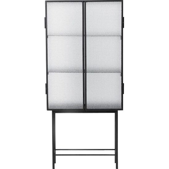 Photo of Haze Vitrine - Wired Glass - Skab - Black - W70 X H155 X D32 Cm