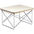 Occasional Table Ltr Top White Underframe Chrome - Small Table & Side Table - Charles & Ray Eames - White - Metal/Wood