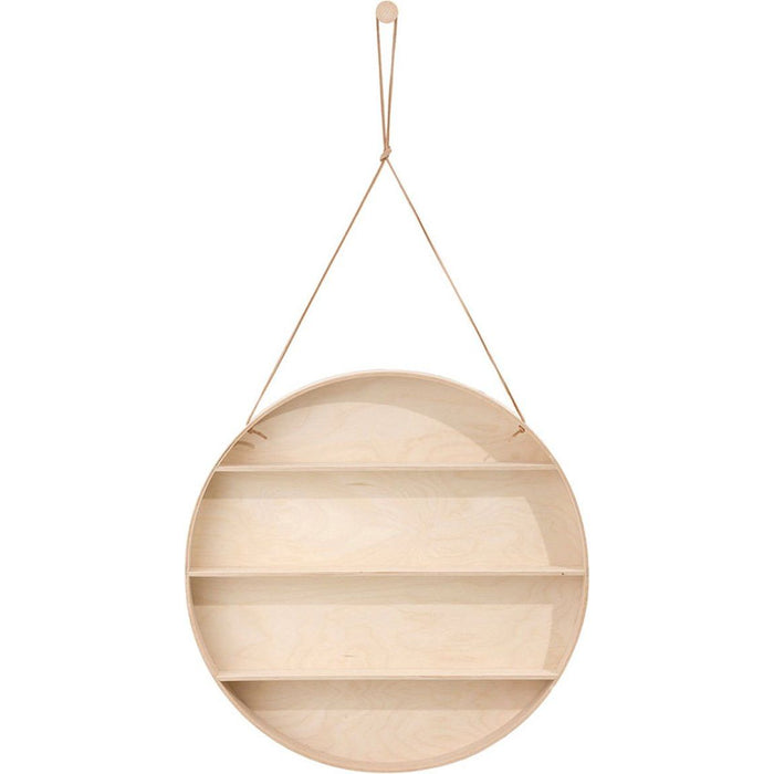 Photo of Round Dorm - Shelf - Beech veneer - Ø55 x H7 cm