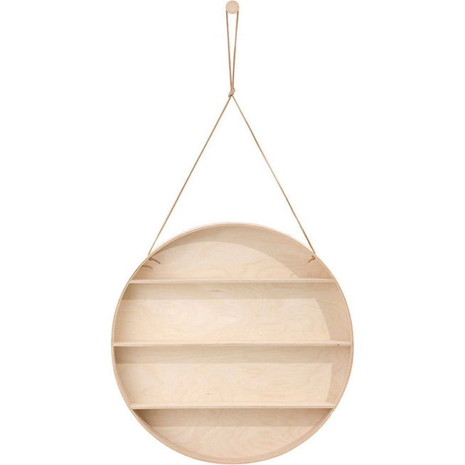 Photo of Round Dorm - Shelf - Beech veneer - Ø55 x H7 cm