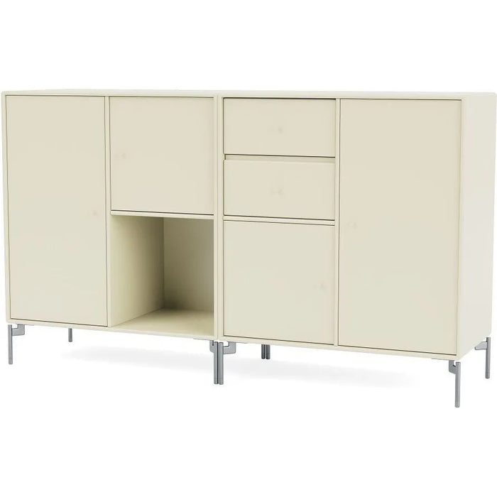 Photo of Couple Sideboard - Vanilla / Matt Chrome Legs - Sideboards - Peter J. Lassen - Vit - Mdf