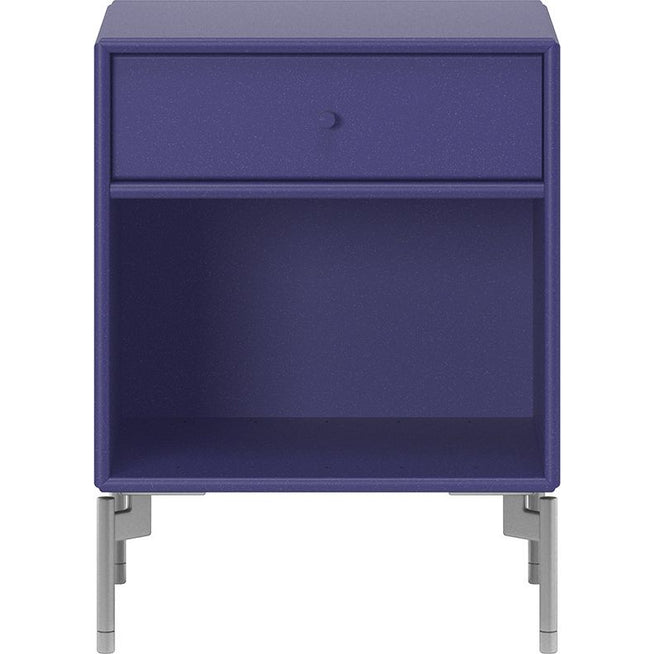 Photo of Dream Nightstand - Monarch / Matt Chrome Legs - Bedside Table - Peter J. Lassen - Blue - Mdf