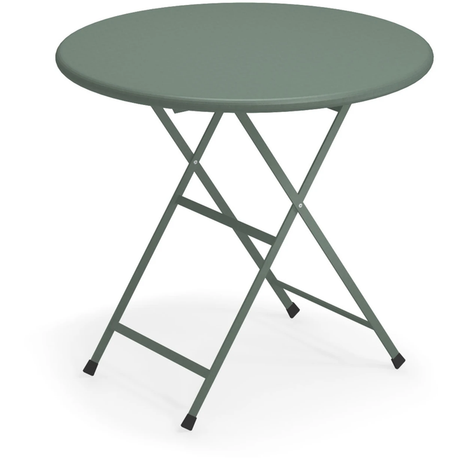 Photo of Arc En Ciel Folding Round Table, Grey/green - Garden Table - Green - Metal