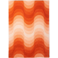 Thumbnail photo of Wave Rug 170x240, Orange, 100% New Zealand Wool, Hand Tufted - Mönstrade Mattor - Verner Panton - Orange