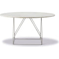 Thumbnail photo of Jg Table 6568 By Jørgen Gammelgaard - Spisebord - Ivory Quartz / Polished Stainless Steel - Ø140 X H72 Cm