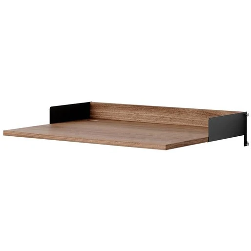Photo of New Works Desk Kit - Hylde - Walnut / Black - H15 X W80 X D55 Cm