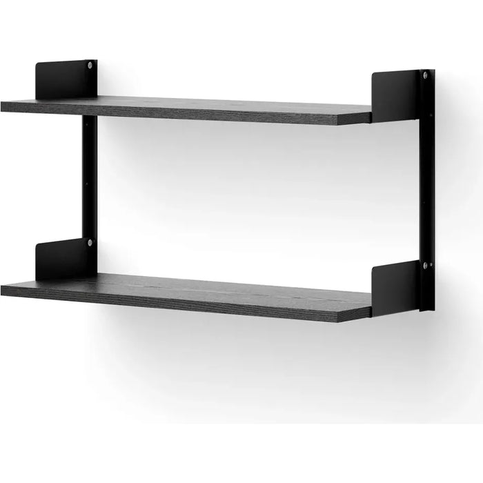 Photo of New Works Wall Shelf - Hylde - 46 - Black Ash / Black - H46 X W83.5 X D30.5 Cm