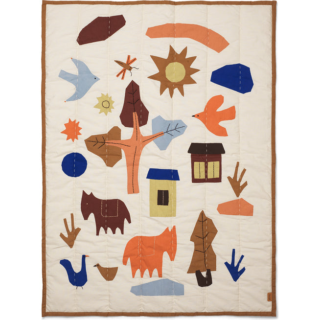 Photo of Village Quilted Rug - Rug - Multi - W110 x D1 x H80 cm