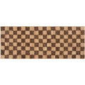 Thumbnail photo of Check Wool Jute Gulvtæppe - Gulvtæppe - 70 X 180 - Coffee/natural - W70 X D1 X H180 Cm