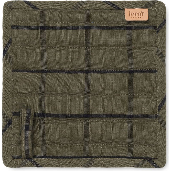 Photo of Hale Pot Holders - Grydelapper - Green/black - W: 20 X H: 20 X D: 1 Cm