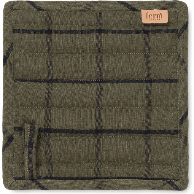 Photo of Hale Pot Holders - Grydelapper - Green/black - W: 20 X H: 20 X D: 1 Cm