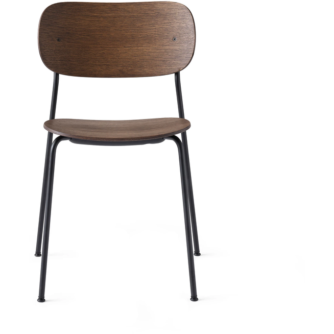 Photo of Co Chair Black Steel Base, Stained Oak Seat & Back, Shell Without Upholstery - Matstolar - Norm Architects - Brun - Metall/trä