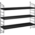 Thumbnail photo of String Pocket, Black stained Ash/black - Wall shelves - Nils Strinning - Wood-coloured, white - Metal/wood