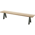 Thumbnail photo of Overlap Bench, Western Red Cedar, Steel / Hunter Green - Garden Benches - Taf Studio - Green - Metal/Wood