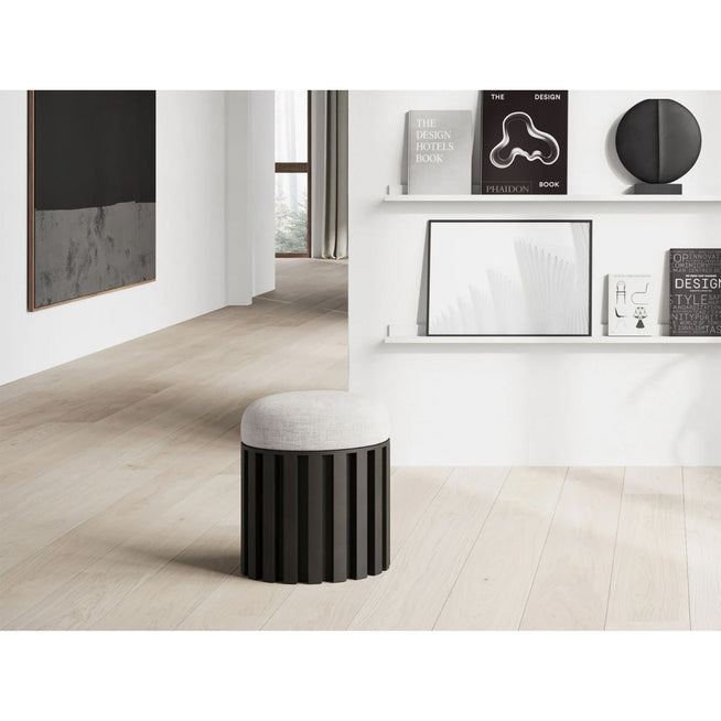Photo of Tribu Stool Linen Coffee-white Chalk
