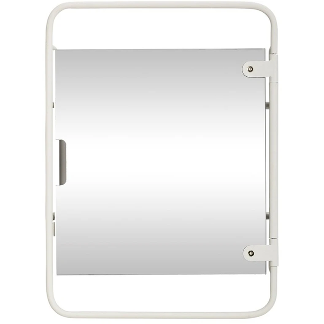 Photo of Wall Unit with Metal Mirror - White