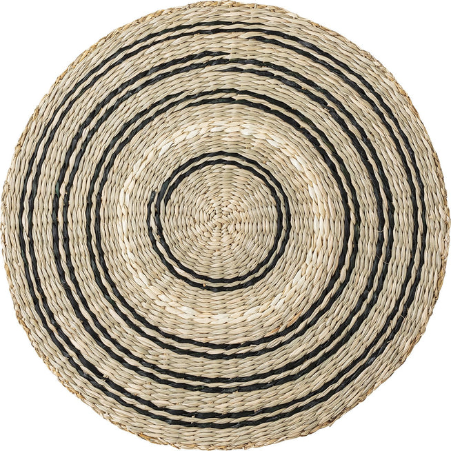 Photo of Seagrass placemats - black / natural set of 6 pieces