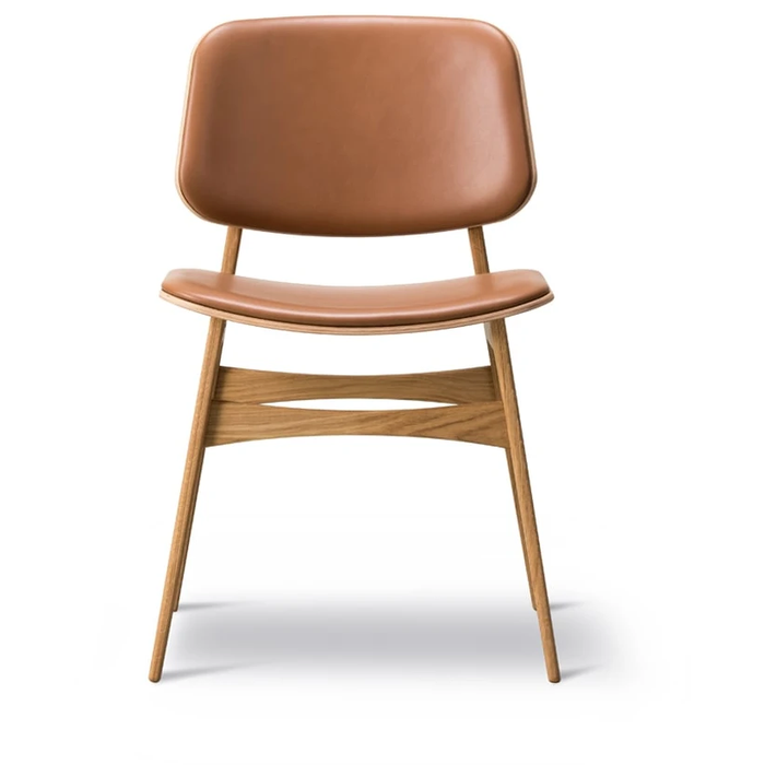 Photo of Søborg 3052 Wood Base Chair - Front Upholstered