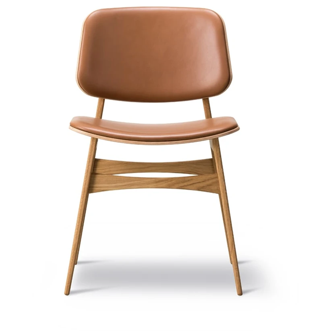 Photo of Søborg 3052 Wood Base Chair - Front Upholstered