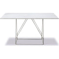 Thumbnail photo of Jg Table 6569 By Jørgen Gammelgaard - Spisebord - White Carrara / Brushed Stainless Steel - W140 X D140 X H72 Cm
