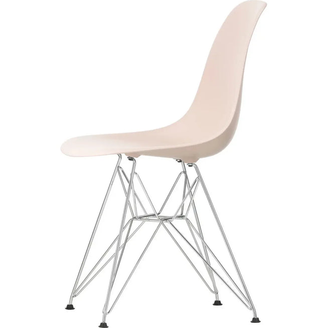 Photo of Eames Plastic Chair DSR - 41 Pale Rose - Chrome Base - Dining Chairs - Metal/Plastic