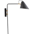Thumbnail photo of Club Wall Lamp Black Metal Brass