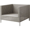 Thumbnail photo of Connect Lounge Chair, Cushion: Brown, Cane-line Weave, Cane-line Natté, Legs: Galvanized Steel - Outdoor Armchairs - Cane-line Design Team - Metal/Textile Material