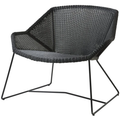 Thumbnail photo of Breeze Loungestol 5468 Li/ls/lw - Loungestol - Sort - B: 87 X D: 72 X H: 73 X Sh: 40 Cm