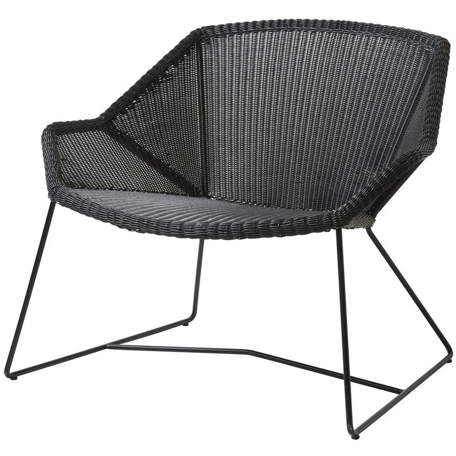 Breeze Loungestol 5468 Li/ls/lw - Loungestol - Sort - B: 87 X D: 72 X H: 73 X Sh: 40 Cm