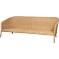 Thumbnail photo of Ocean Large 3-pers. Sofa - Havesofa - Frame: Natural, Cane-line Flat Weave / Cushion: Dark Grey, Cane-line Wove - W202 X D90 X H73 X Sh40 Cm