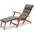 Barriere Deck Chair Cushion Outdoor Textile/charcoal - Dynor & Kuddar - Skagerak Design Team - Grå