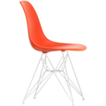 Eames Plastic Chair Dsr - 03 Poppy Red - White Base - Matstolar - Charles & Ray Eames - Röd - Metall/plast