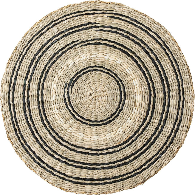 Photo of Seagrass placemats - black / natural set of 6 pieces