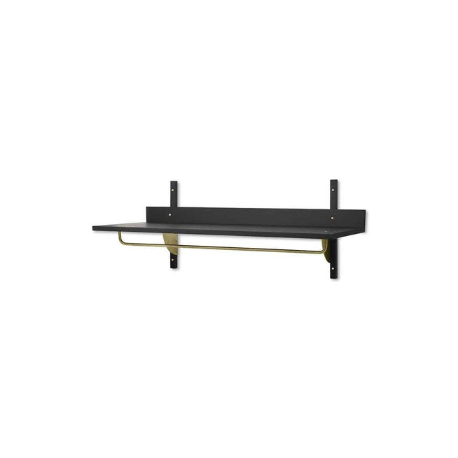 Photo of Sector Rack Shelf B: 87 Cm - Black Ash/brass