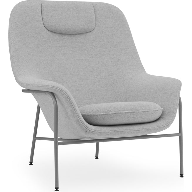Photo of Drape Chair High - Armchair - Hallingdal / Grey Steel - H103 X W93 X D84 X Sh43 Cm