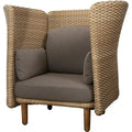 Thumbnail photo of Arch Lounge Stol M. Lav Arm/ryglæn - Loungestol - Natural/taupe, Cane-line Flat Weave - W109 X D91 X H970 X Sh40 Cm
