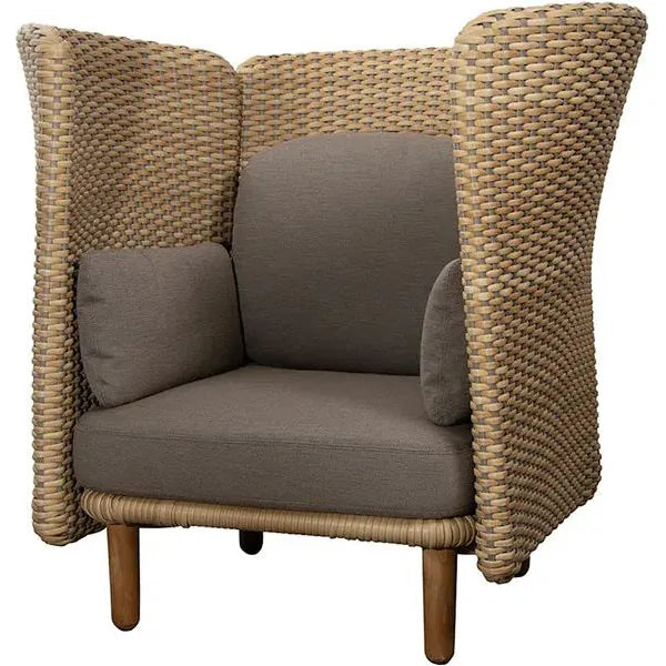 Photo of Arch Lounge Stol M. Lav Arm/ryglæn - Loungestol - Natural/taupe, Cane-line Flat Weave - W109 X D91 X H970 X Sh40 Cm
