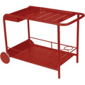 Luxembourg Side Bar / trolley - Chili - Small tables & Side tables Outdoor - Frédéric Sofia - Red - Metal