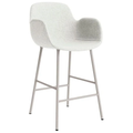 Thumbnail photo of Form Bar Armchair 65 Cm Full Upholstery Warm Grey Steel