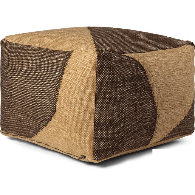 Photo of Forene Square Pouf - Puf - Tan/chocolate - W60 X D40 X H60 Cm