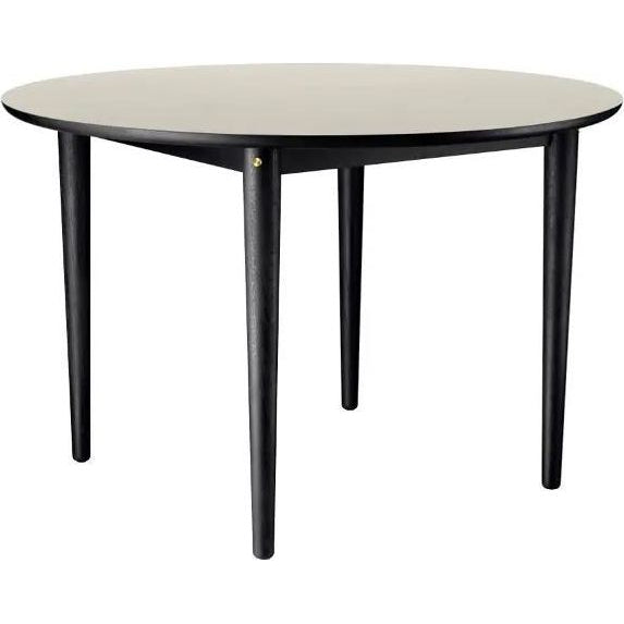 Photo of Dining Table Unit10 C62 Birch Ø115 cm - Solid Oak Black/Light Grey