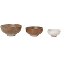 Thumbnail photo of Petite Bowls - Set Of 3 - Skål - Brown - Skål L: 4,5 X 10 X 10 Cm Skål M: 3,7 X 8 X 8 Cm Skål S: 2,9 X 6 X 6 Cm