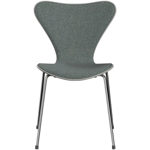 Photo of 3107 Sjuan - Front cover, Nine Grey, Fabric, Hallingdal 130 - Dining chairs - Arne Jacobsen - Grey - Metal/wood/textile material