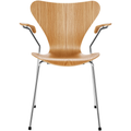 Thumbnail photo of 3207 Sjuan, Coloured Ash veneer, Black - Dining chairs - Arne Jacobsen - Black - Metal/wood