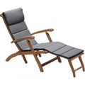 Barriere Deck Chair Cushion, Outdoor Textile / Ash - Dynor & Kuddar - Skagerak Design Team - Grå