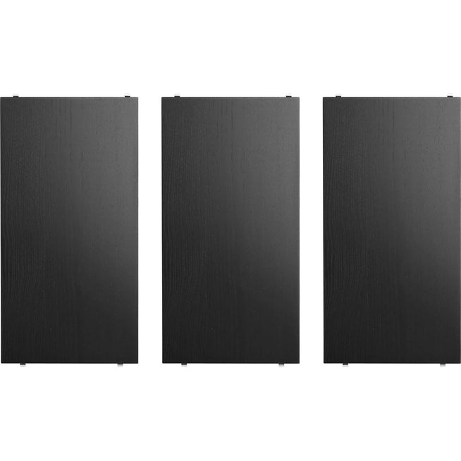 Photo of String Shelves 58x30, Black Betten Ash, 3-pack - Shelving - Nils Strinning - Black - Wood